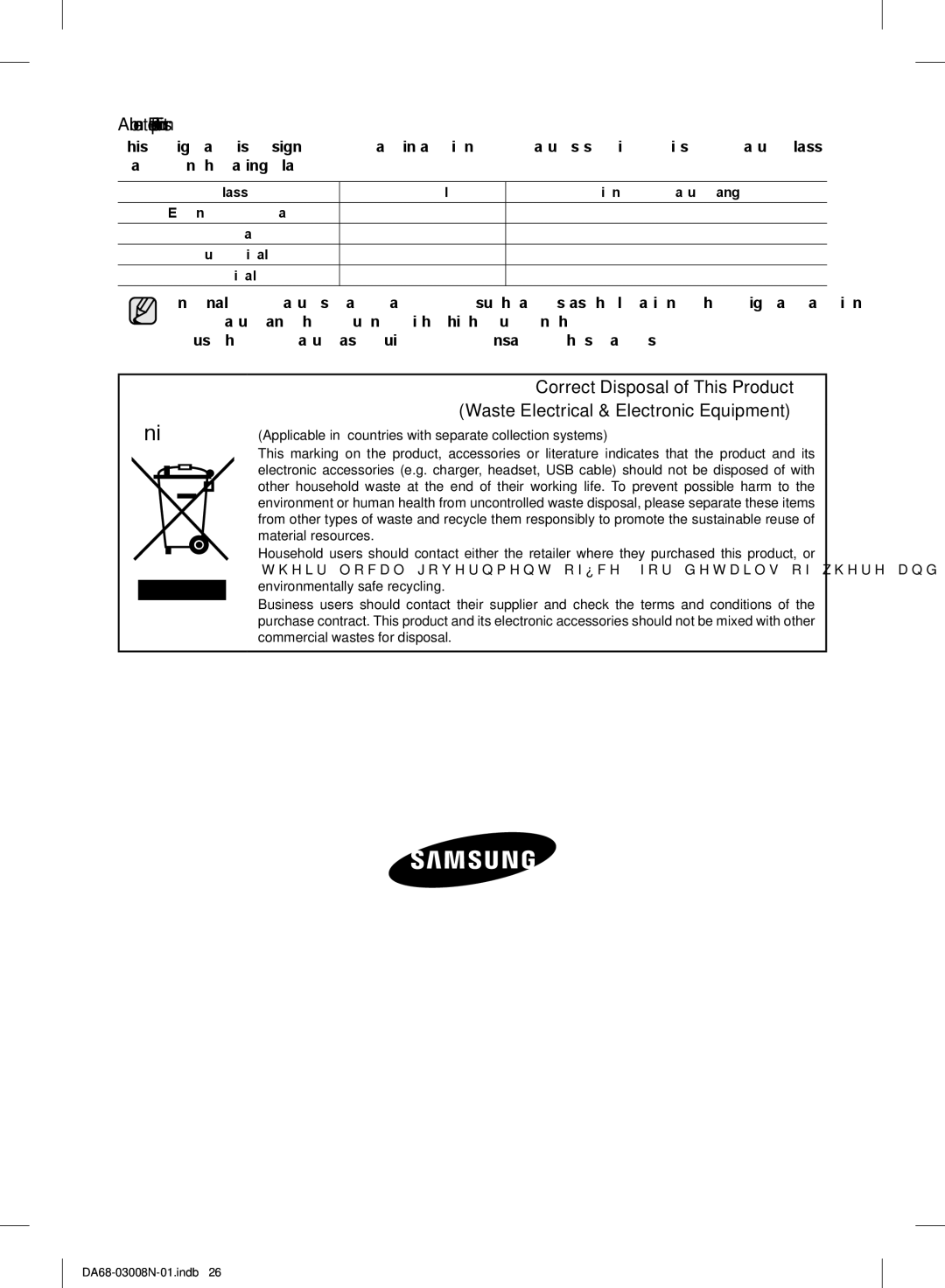 Samsung RR35H6110SP/ML manual Ambient Room Temperature Limits 