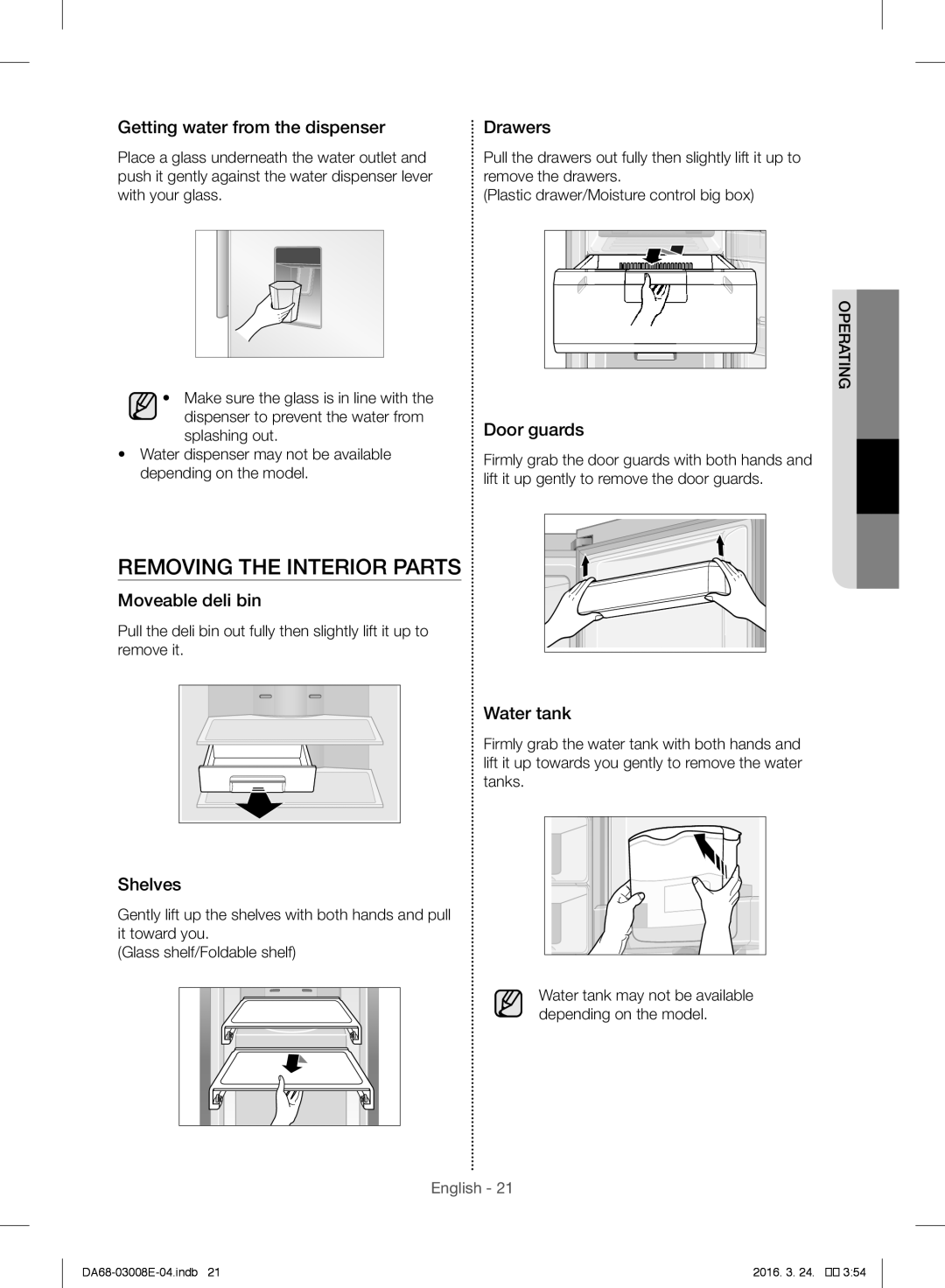 Samsung RR35H6000WW/ES, RR35H6165SS/EF, RR35H61657F/EF, RR35H6000SA/EF, RR35H6165SS/ES manual Removing the Interior Parts 