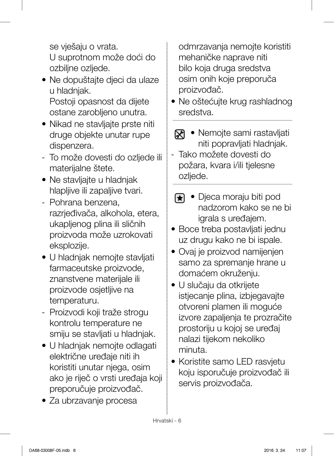 Samsung RR35H6610SS/EO, RR35H6165SS/EO, RR35H6165SS/WS, RR35H6015SS/EO, RR35H6510SS/EO manual Hrvatski 