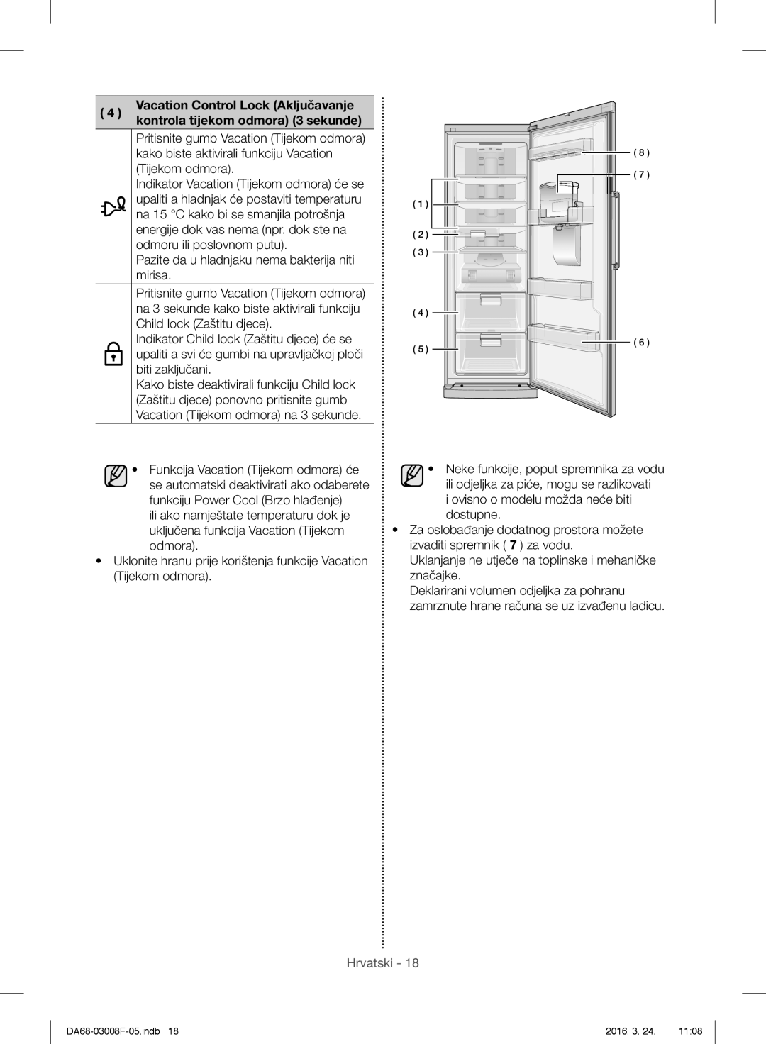 Samsung RR35H6165SS/EO, RR35H6165SS/WS, RR35H6015SS/EO, RR35H6610SS/EO, RR35H6510SS/EO manual Hrvatski 