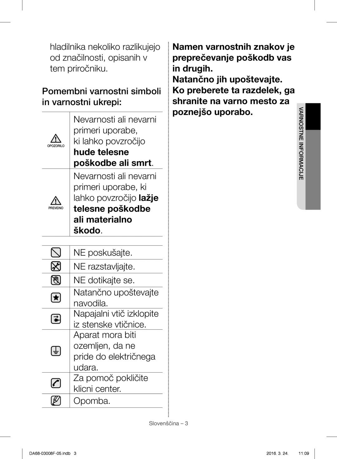 Samsung RR35H6165SS/WS, RR35H6165SS/EO, RR35H6015SS/EO, RR35H6610SS/EO, RR35H6510SS/EO manual Hude telesne 