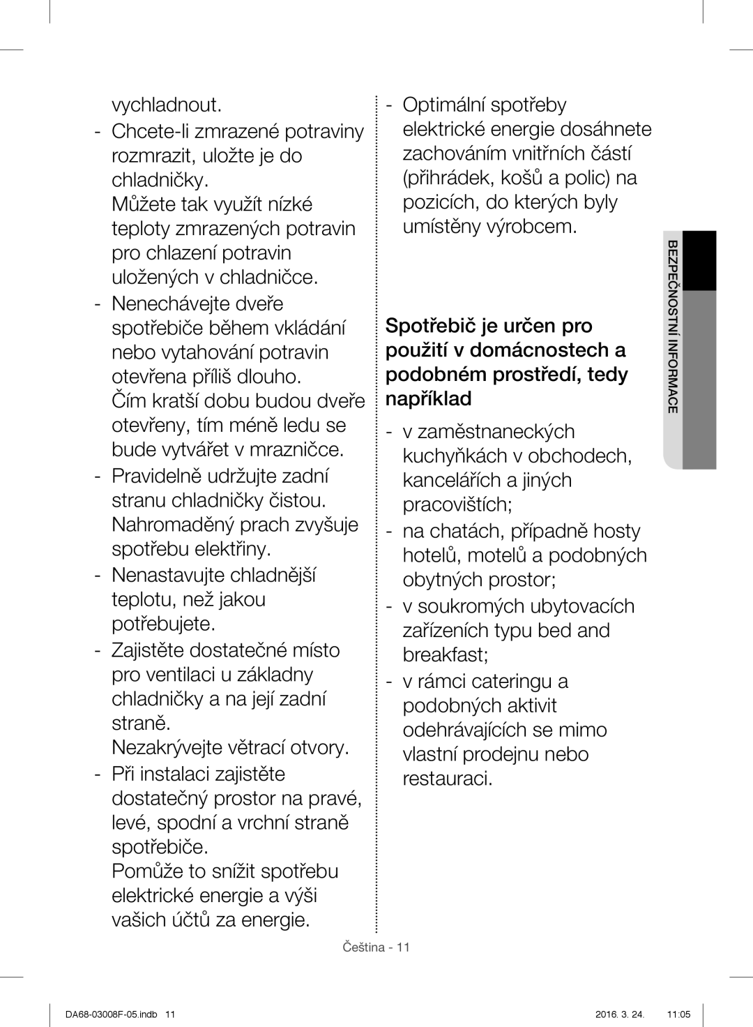 Samsung RR35H6015SS/EO, RR35H6165SS/EO, RR35H6165SS/WS, RR35H6610SS/EO, RR35H6510SS/EO manual Bezpečnostní Informace 