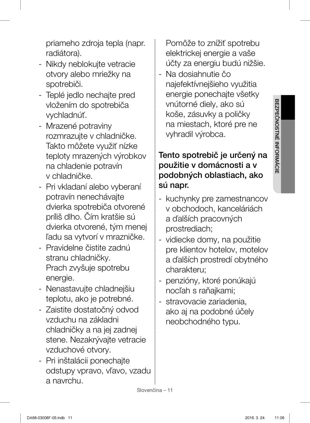 Samsung RR35H6610SS/EO, RR35H6165SS/EO, RR35H6165SS/WS, RR35H6015SS/EO, RR35H6510SS/EO manual Bezpečnostné Informácie 