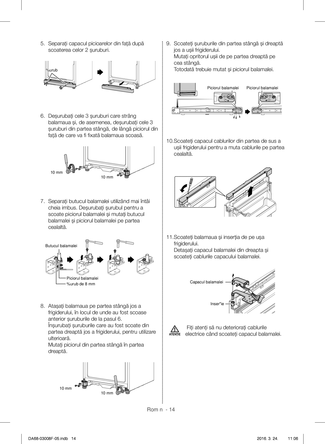 Samsung RR35H6015SS/EO, RR35H6165SS/EO, RR35H6165SS/WS, RR35H6610SS/EO, RR35H6510SS/EO manual Şurub 