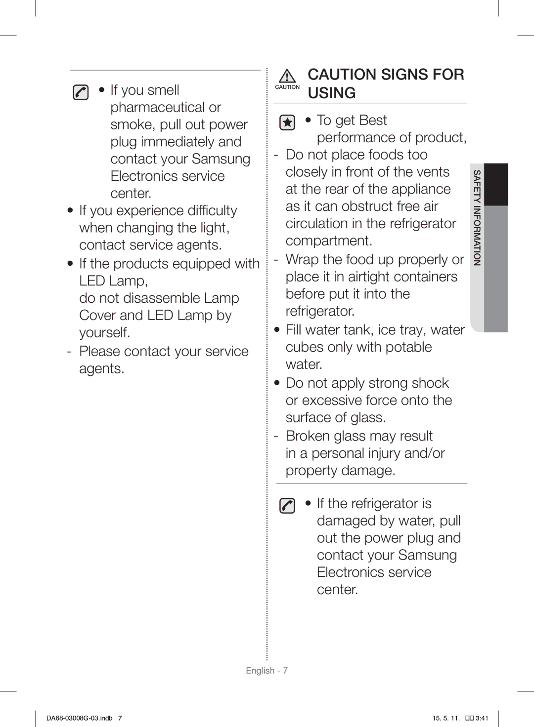 Samsung RR35H6165SS/WS, RR35H6165SS/EO manual English 