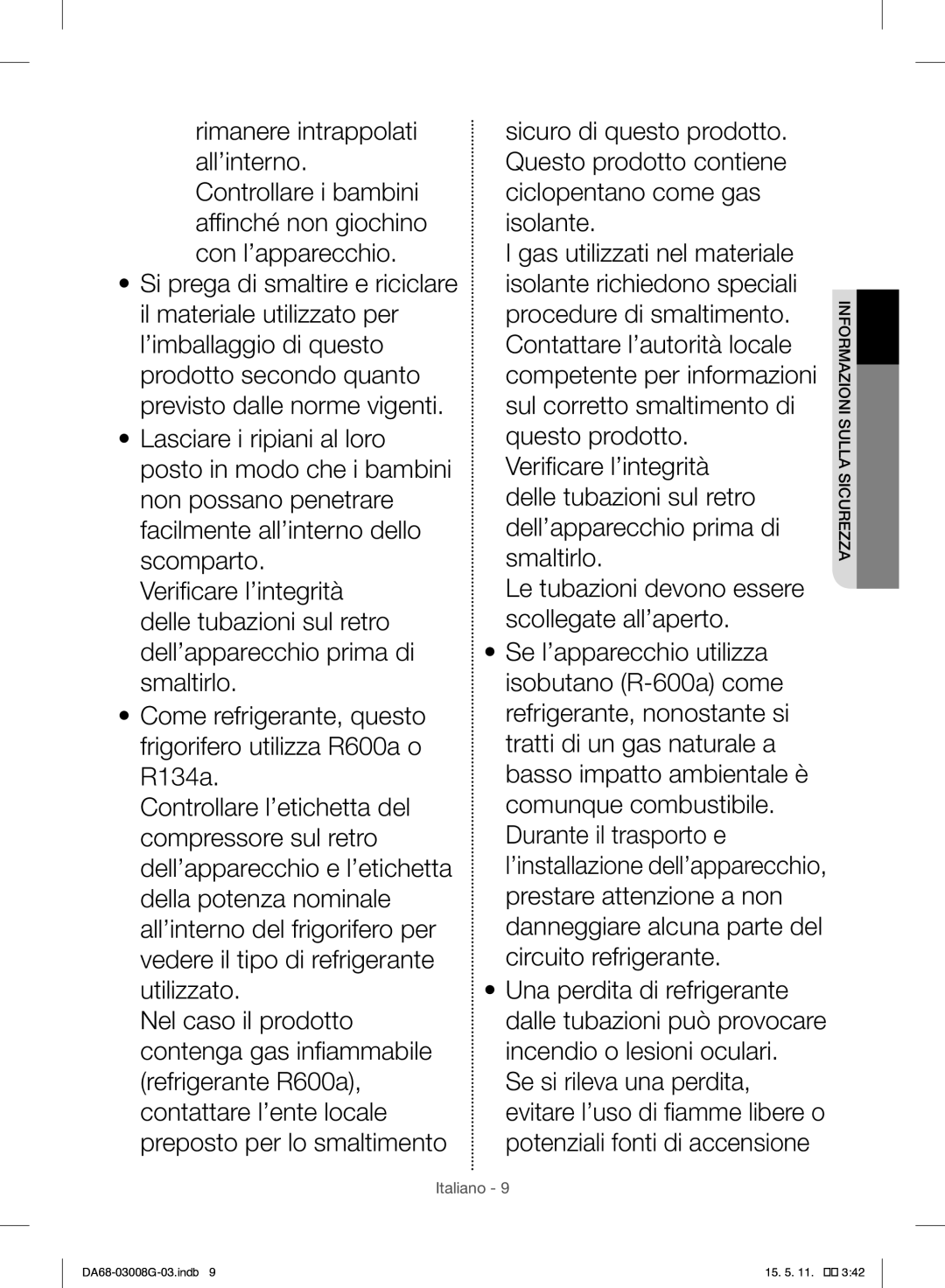 Samsung RR35H6165SS/WS, RR35H6165SS/EO manual Italiano 