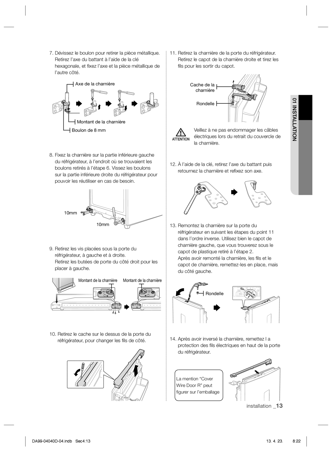 Samsung RR92HASX1/XEF, RR3773ATCSR/EF, RR92HAWW1/XEF manual Gurer sur l’emballage 