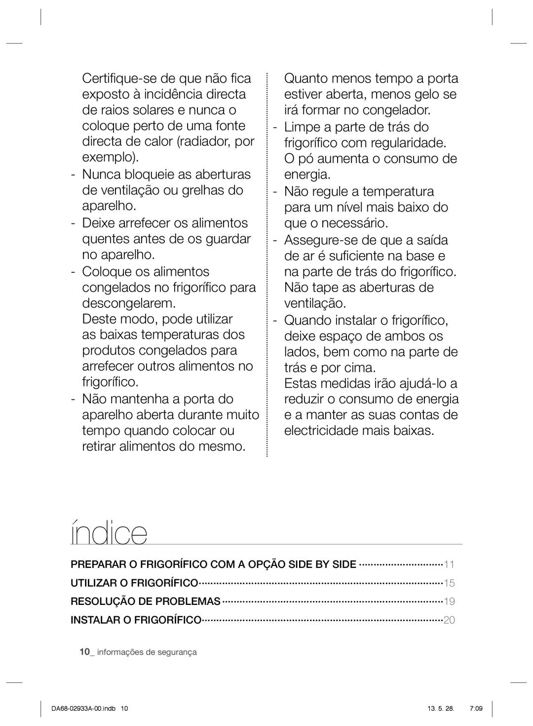 Samsung RR3773ATCSR/ES manual Índice 