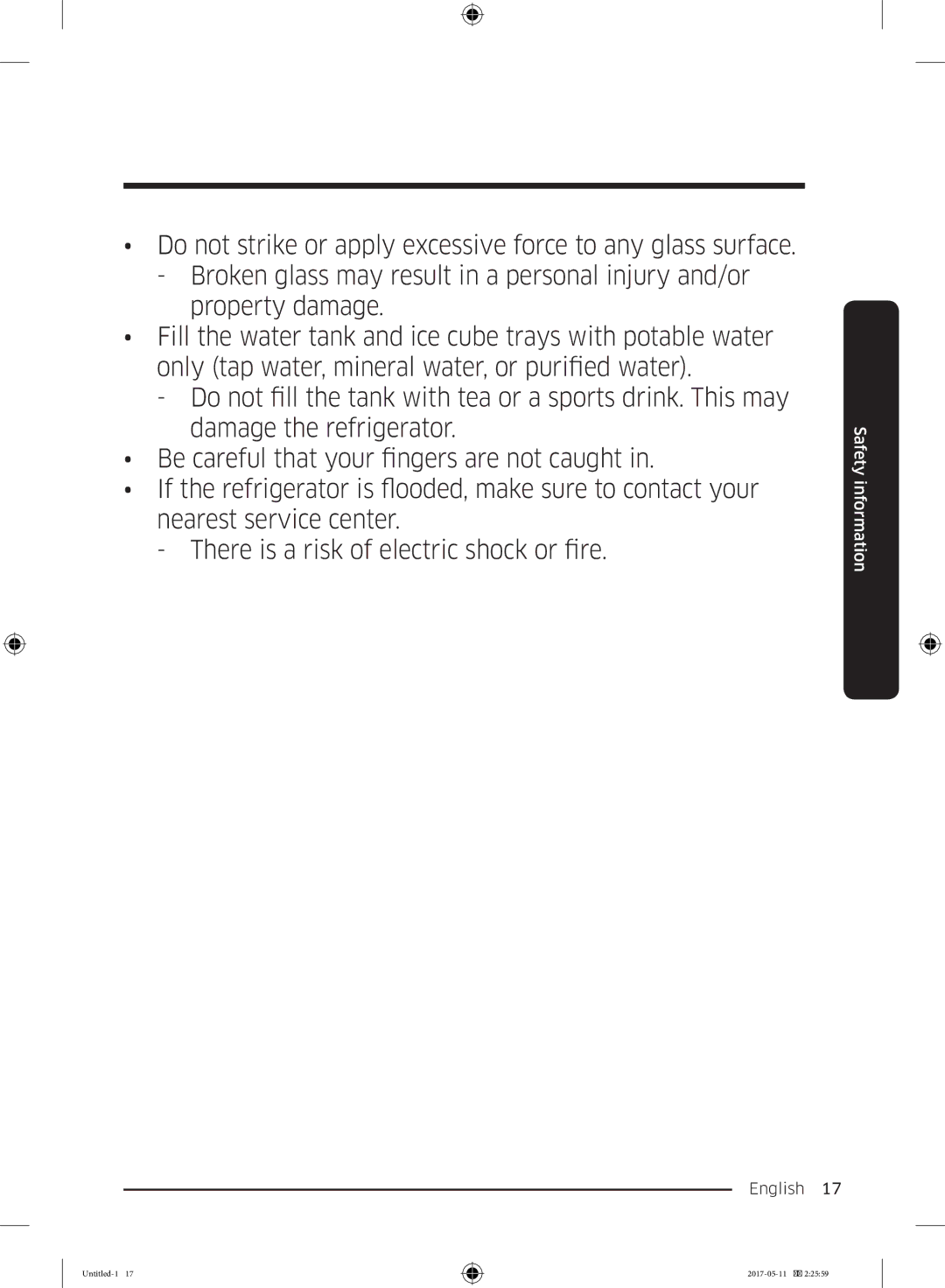 Samsung RR39M7335S9/EF, RR39M7000SA/EF, RR39M7335SA/EF, RR39M7300S9/EF, RR39M73657F/EE manual Safety information 