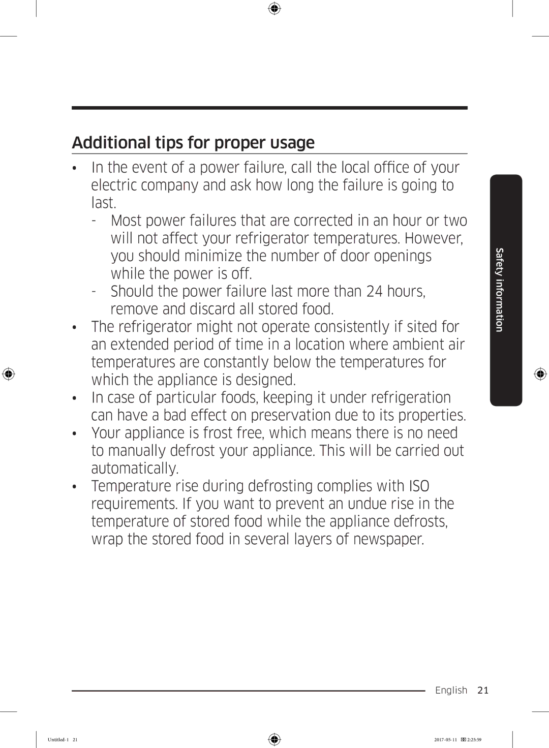 Samsung RR39M7335SA/EF, RR39M7000SA/EF, RR39M7335S9/EF, RR39M7300S9/EF, RR39M73657F/EE manual Additional tips for proper usage 