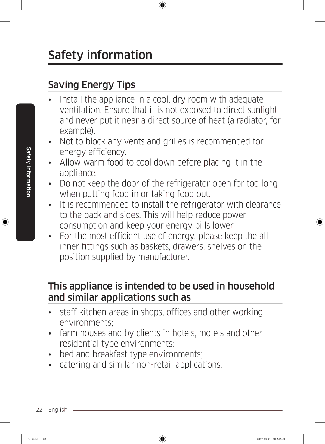 Samsung RR39M7335S9/EF, RR39M7000SA/EF, RR39M7335SA/EF, RR39M7300S9/EF, RR39M73657F/EE manual Saving Energy Tips 