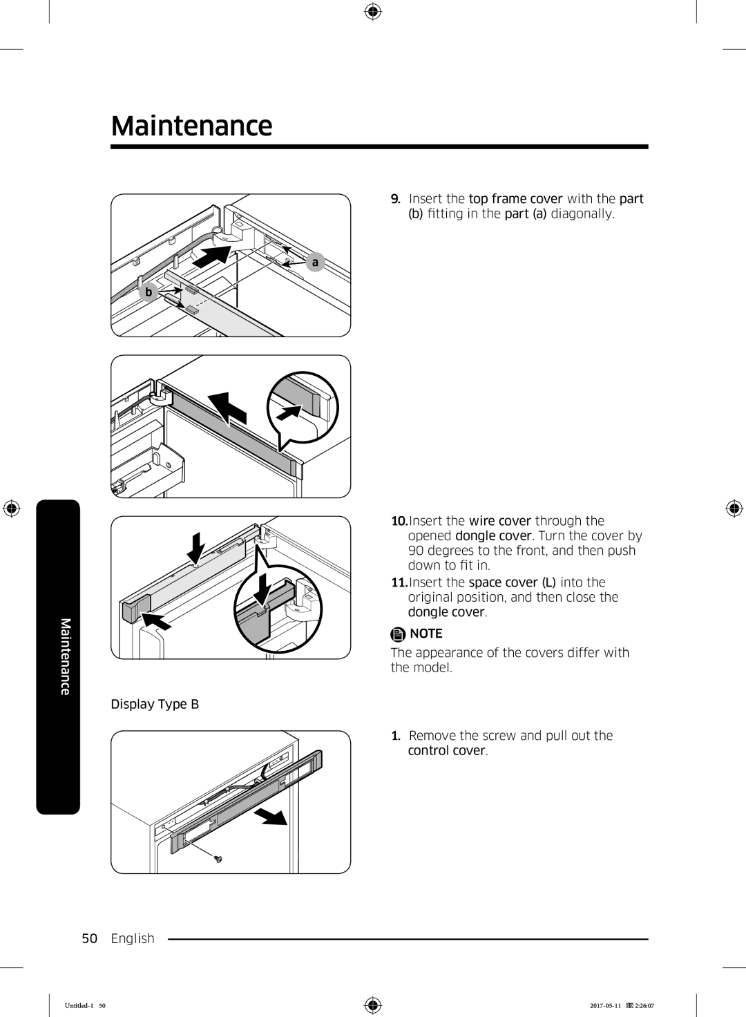 Samsung RR39M7000SA/EF, RR39M7335SA/EF, RR39M7335S9/EF, RR39M7300S9/EF, RR39M73657F/EE manual Maintenance 