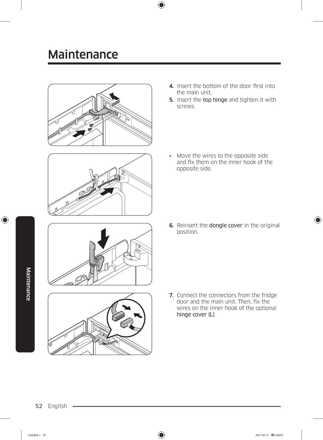 Samsung RR39M7335S9/EF, RR39M7000SA/EF, RR39M7335SA/EF, RR39M7300S9/EF, RR39M73657F/EE manual Maintenance 