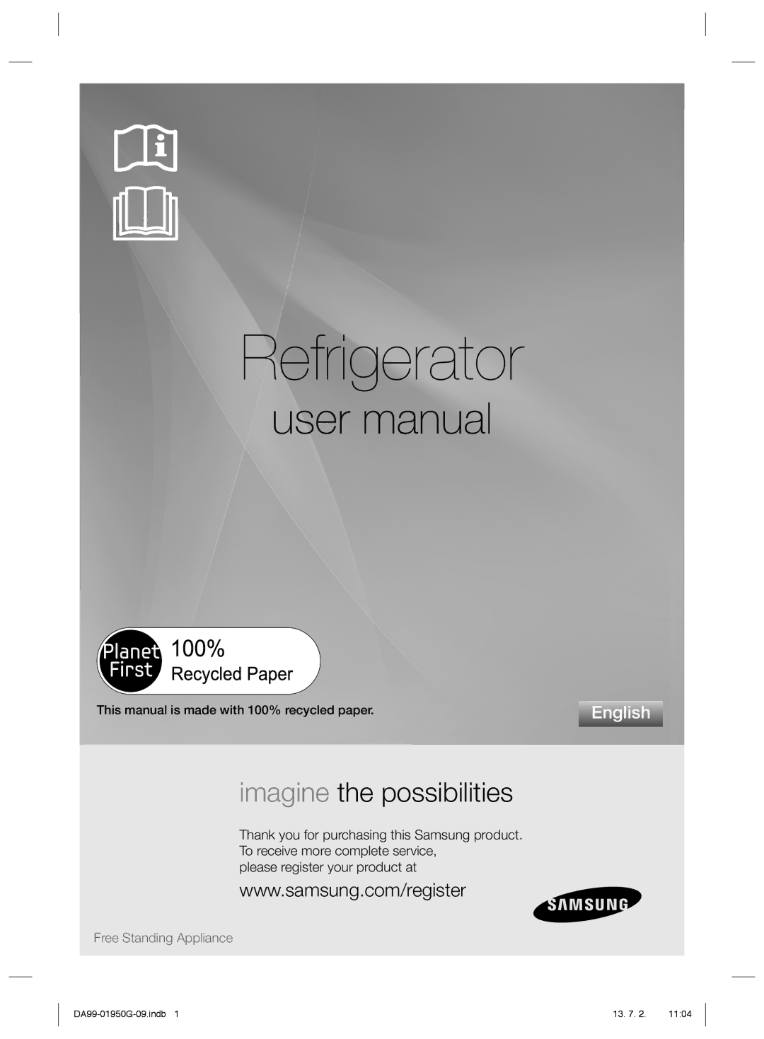 Samsung RR92WESL1/MTR, RR82EETS1/FAL, RR92WESL1/SAH, RR92WERS1/GHA, RR82WERS1/ATC, RR92EERS1/XSG manual Refrigerator 