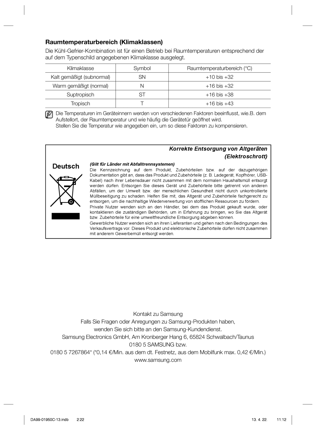 Samsung RR82FHTS1/XEF, RR82FHMG1/XEF, RR61EETS1/XEF, RR82BEPN1/XEF, RR82WEIS1/XEF, RR82EESW1/XEF manual Suptropisch, Tropisch 