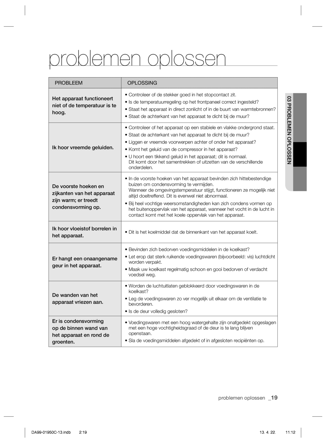 Samsung RR82PHPN1/XEF manual Hoog, Staat de achterkant van het apparaat te dicht bij de muur?, Zijkanten van het apparaat 