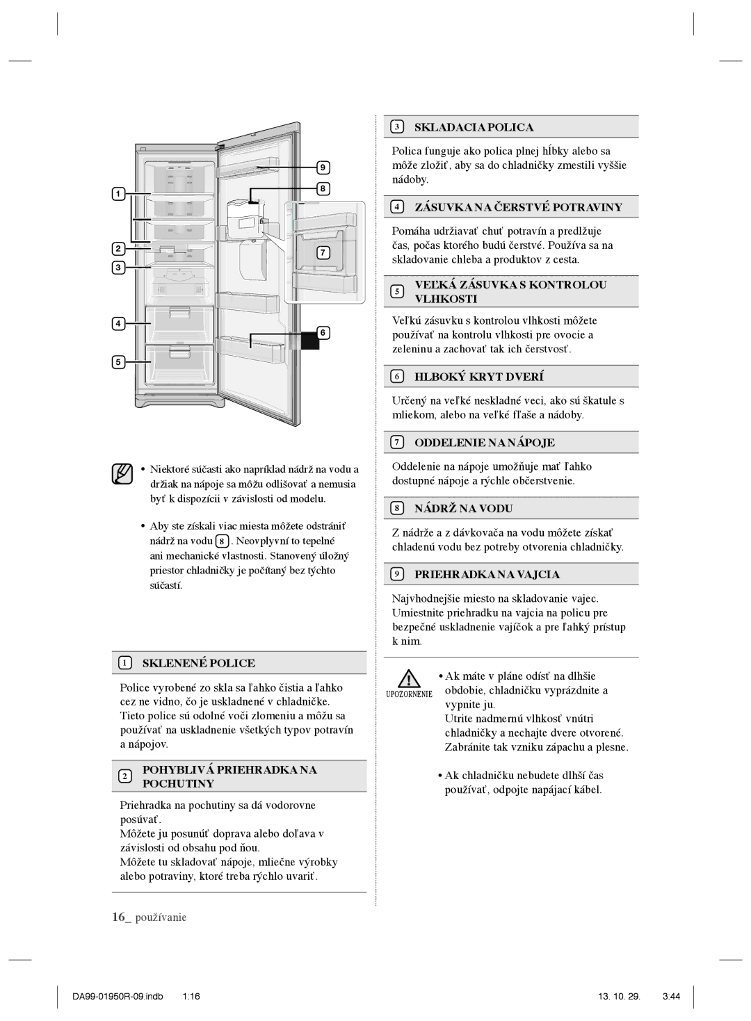 Samsung RR82WEIS1/XEO, RR82PHIS1/XEO manual Hlboký Kryt Dverí 