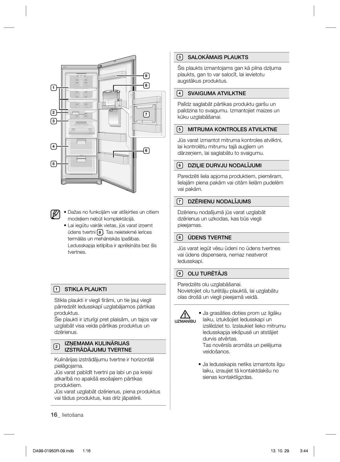 Samsung RR82WEIS1/XEO, RR82PHIS1/XEO manual Ledusskapja ietilpība ir aprēķināta bez šīs tvertnes, Paredzēts olu uzglabāšanai 