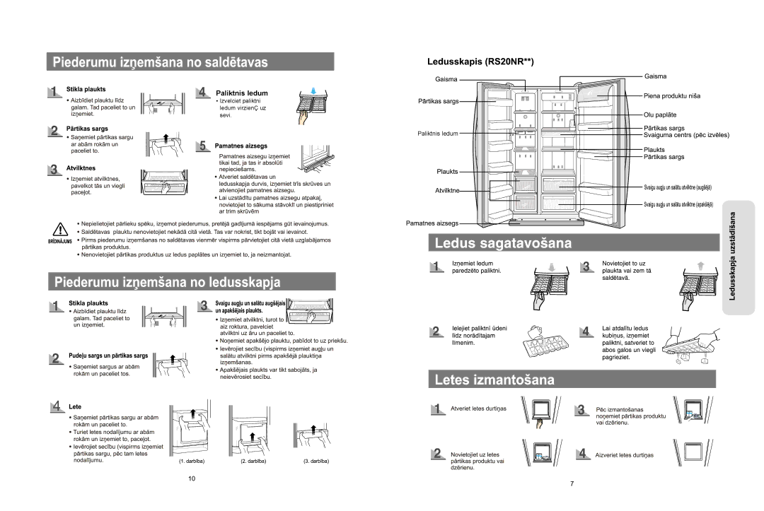 Samsung RS20CRPS5/BWT, RS20CRMB5/BWT, RS20CRVB5/BWT manual Paliktnis ledum 