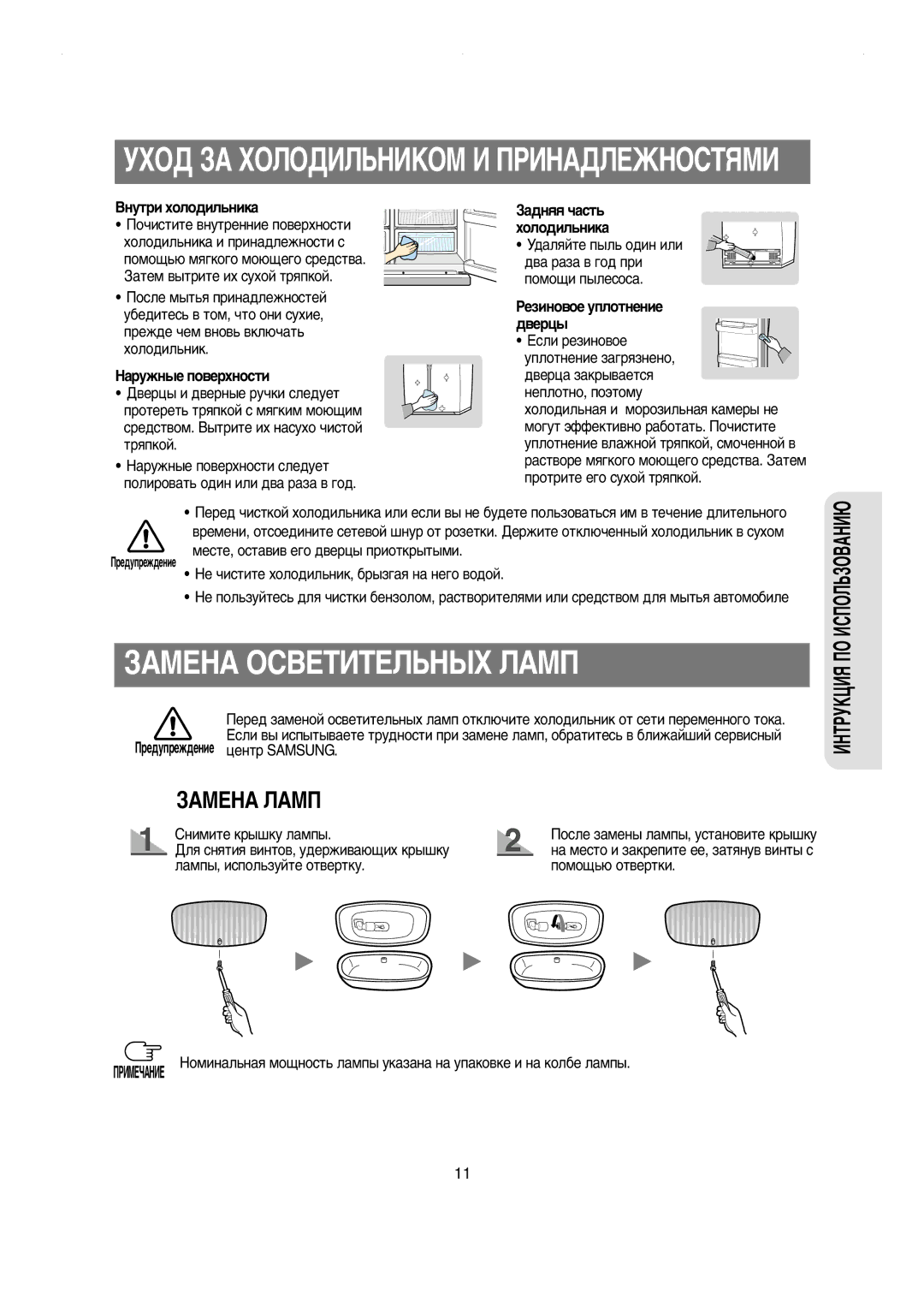 Samsung RS20NCSW1/XES, RS20NCSL1/XEK, RS20NCSV1/BWT ÌïéÑ áÄ ïéãéÑàãúçàäéå à èêàçÄÑãÖÜçéëíüåà, ÁÄåÖçÄ éëÇÖíàíÖãúçõï ãÄåè 