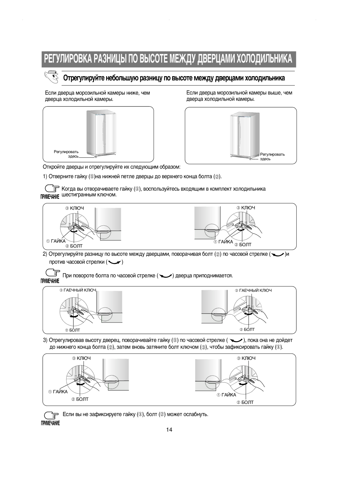 Samsung RS20NCSL1/BWT, RS20NCSL1/XEK, RS20NCSV1/BWT ÊÖÉìãàêéÇäÄ êÄáçàñõ èé ÇõëéíÖ åÖÜÑì ÑÇÖêñÄåà ïéãéÑàãúçàäÄ, ÈêàåÖóÄçàÖ 