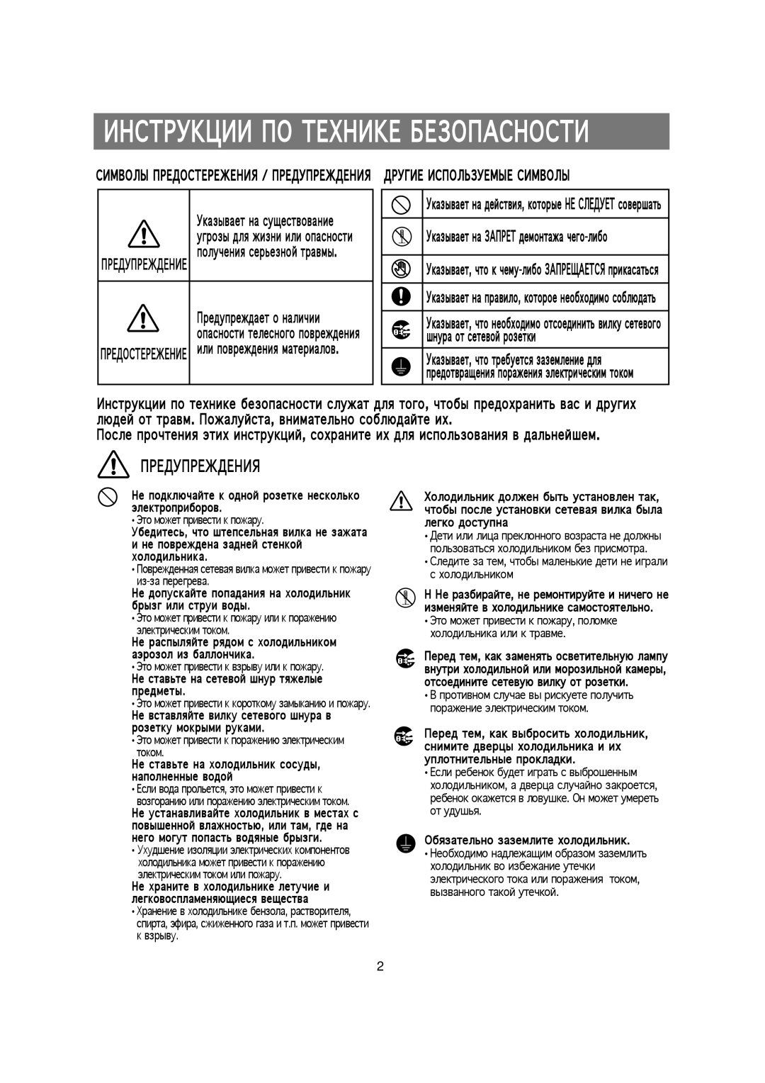 Samsung RS20NCSL1/BWT, RS20NCSL1/XEK 46!У46U!60.Я, Это может привести к пожару, Это может привести к взрыву или к пожару 