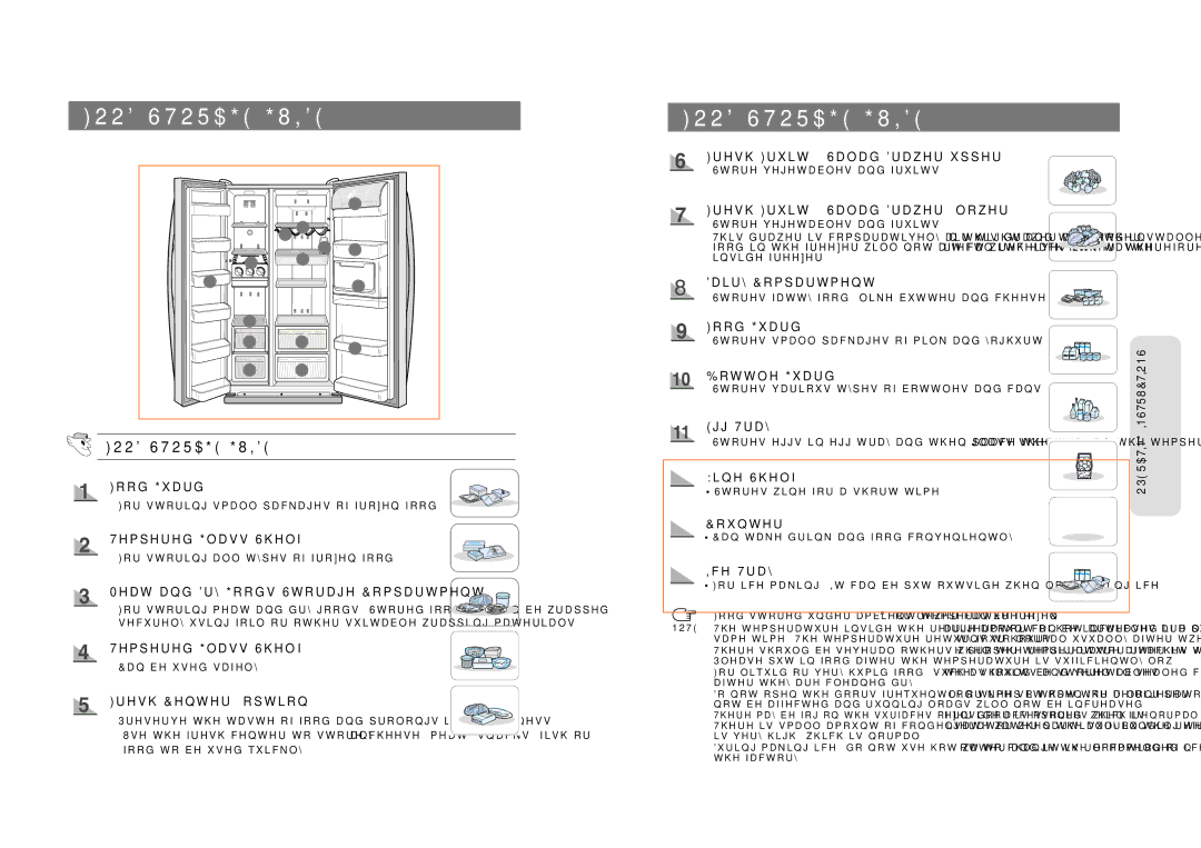 Samsung RL34ECVB1/BWT, RS20NRSV5/BWT, RS20NRPS5/BWT manual 226725$**8, JJ7UD,  ,FH7UD 