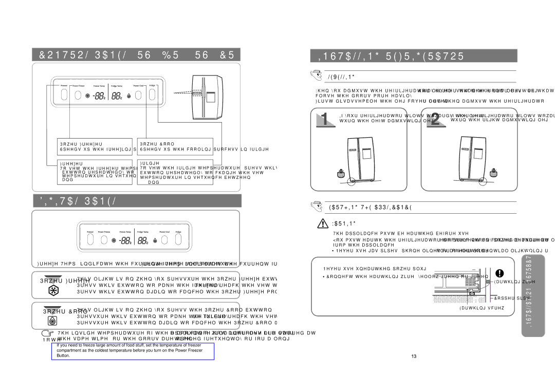 Samsung RS20NRSV5/BWT, RL34ECVB1/BWT 21752/3$1/56%556&5 167$//,1*55,*5$725, $/3$1, $57+,1*7+$33/,&$1 $51,1 