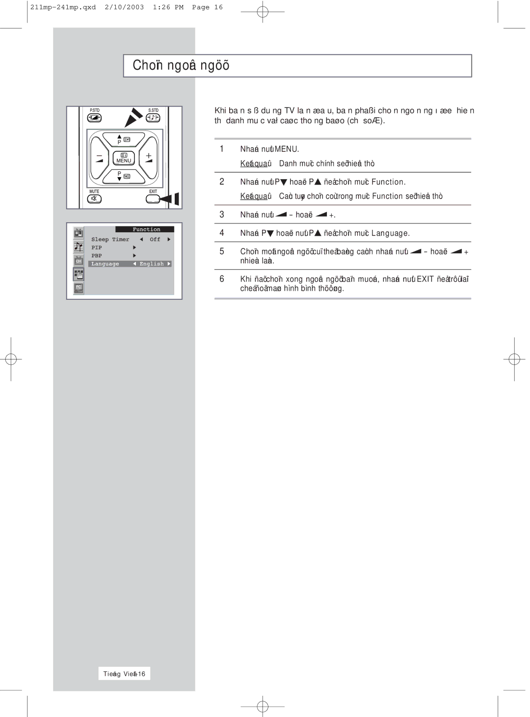 Samsung RS21ASSSS/VNT manual Khi Thò danh Chæ 