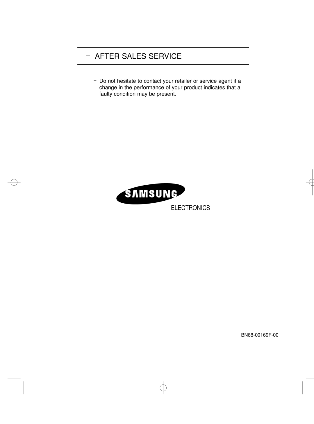 Samsung RS21ASSSS/VNT manual After Sales Service 