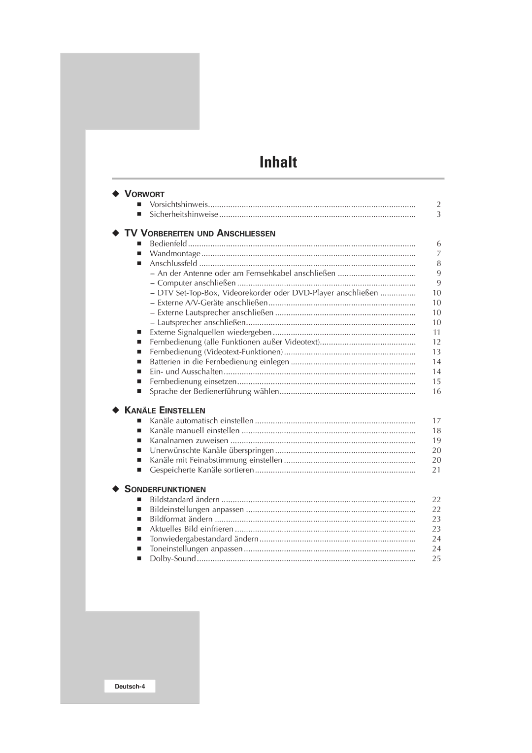 Samsung RS21ASSSW/EDC manual Inhalt 