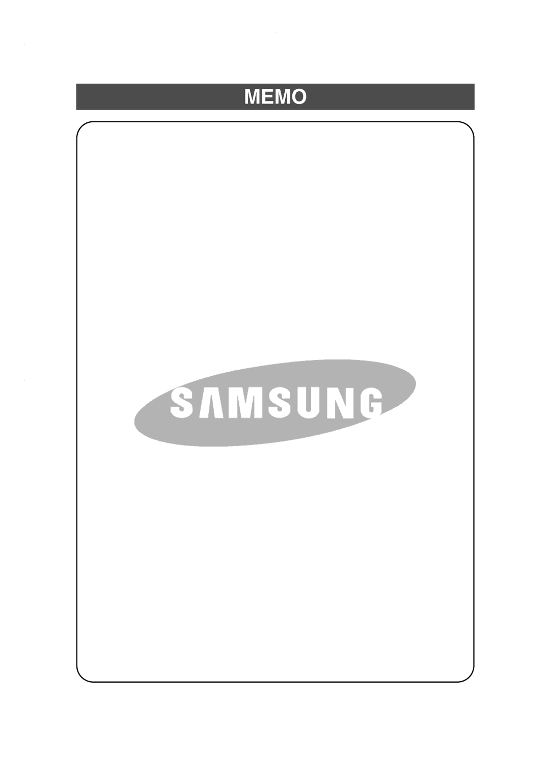 Samsung RS21DCSW1/XEF manual Memo 