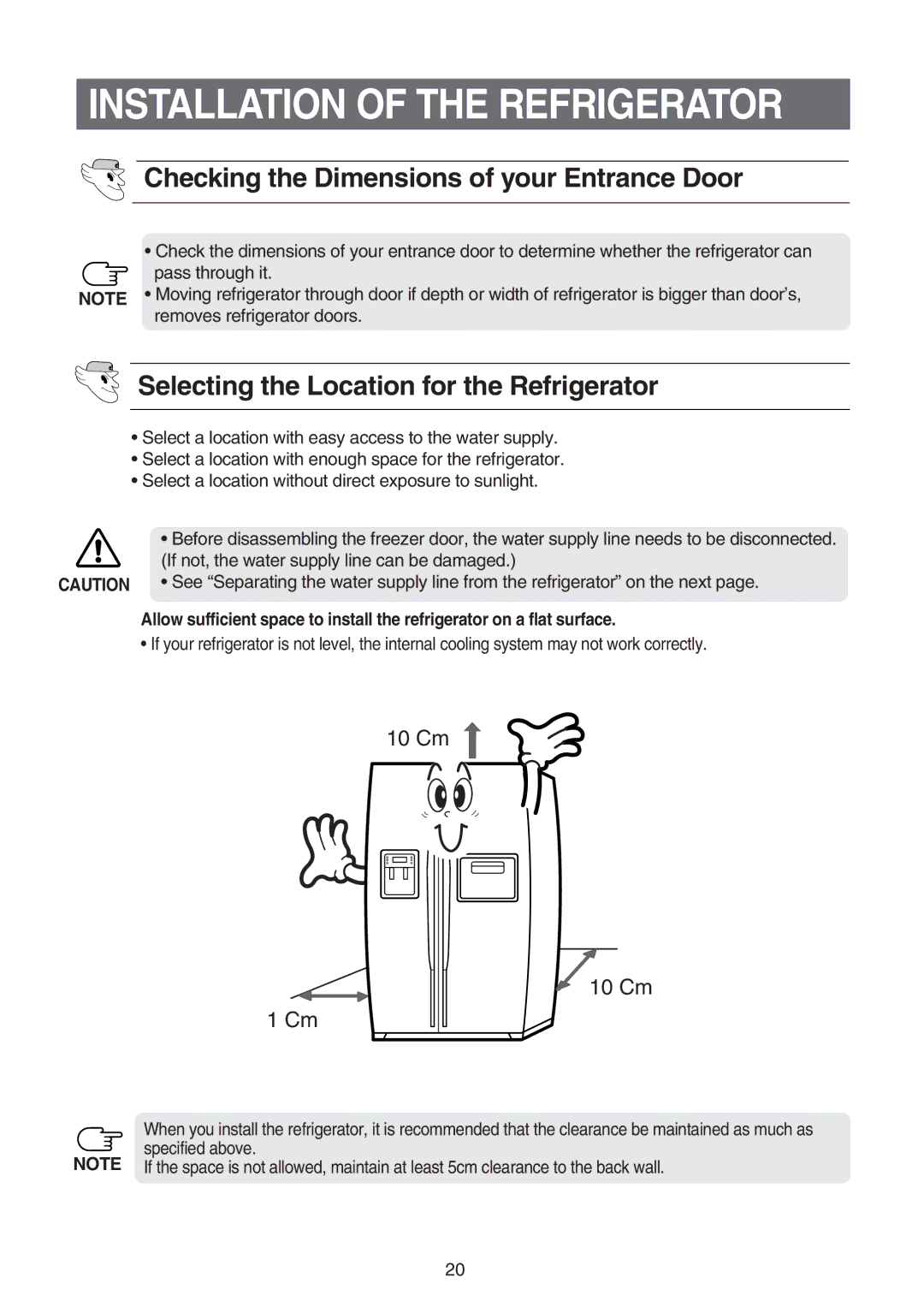 Samsung RS21NCSW1/NEC, RS21FASW1/SAL manual Installation of the Refrigerator, Checking the Dimensions of your Entrance Door 