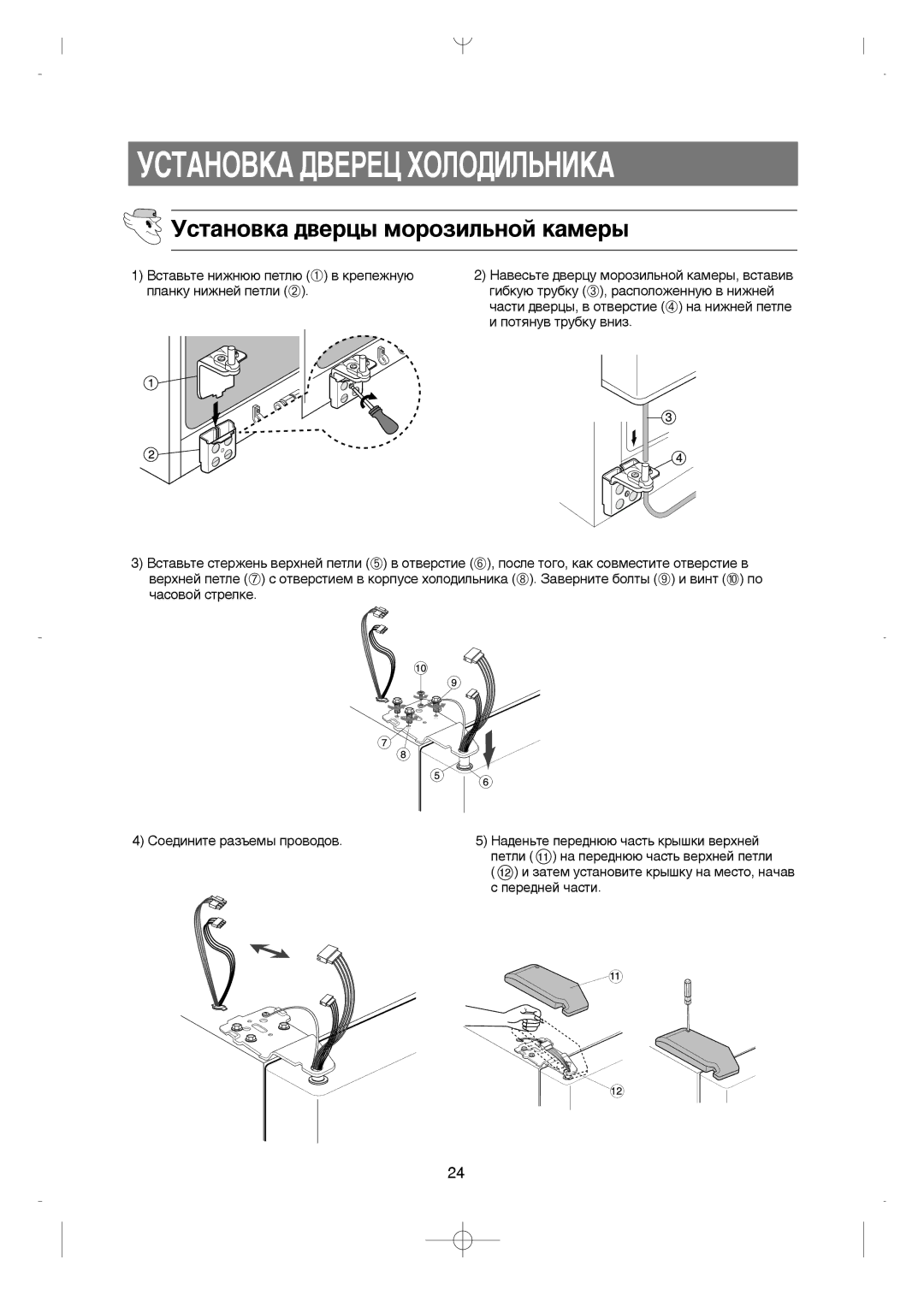 Samsung RS21DLBG1/XEK manual ÌëíÄçéÇäÄ ÑÇÖêÖñ ïéãéÑàãúçàäÄ, Ìòú‡Ìó‚Í‡ ‰‚Âˆ˚ Ïóóáëî¸Ìóè Í‡Ïâ˚, ÔÓÚﬂÌÛ‚ ÚÛ·ÍÛ ‚ÌËÁ 