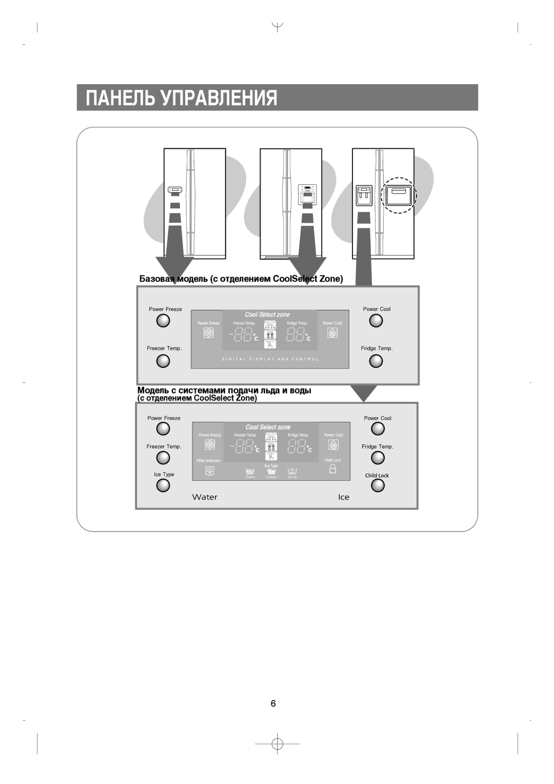 Samsung RS21KLMR2/XEK, RS21FGRS1/XEK, RS21FLBG1/XEK, RS21FLAL1/XEK, RS21KLMR1/EST ‡ÁÓ‚‡ﬂ ÏÓ‰ÂÎ¸ Ò ÓÚ‰ÂÎÂÌËÂÏ CoolSelect Zone 