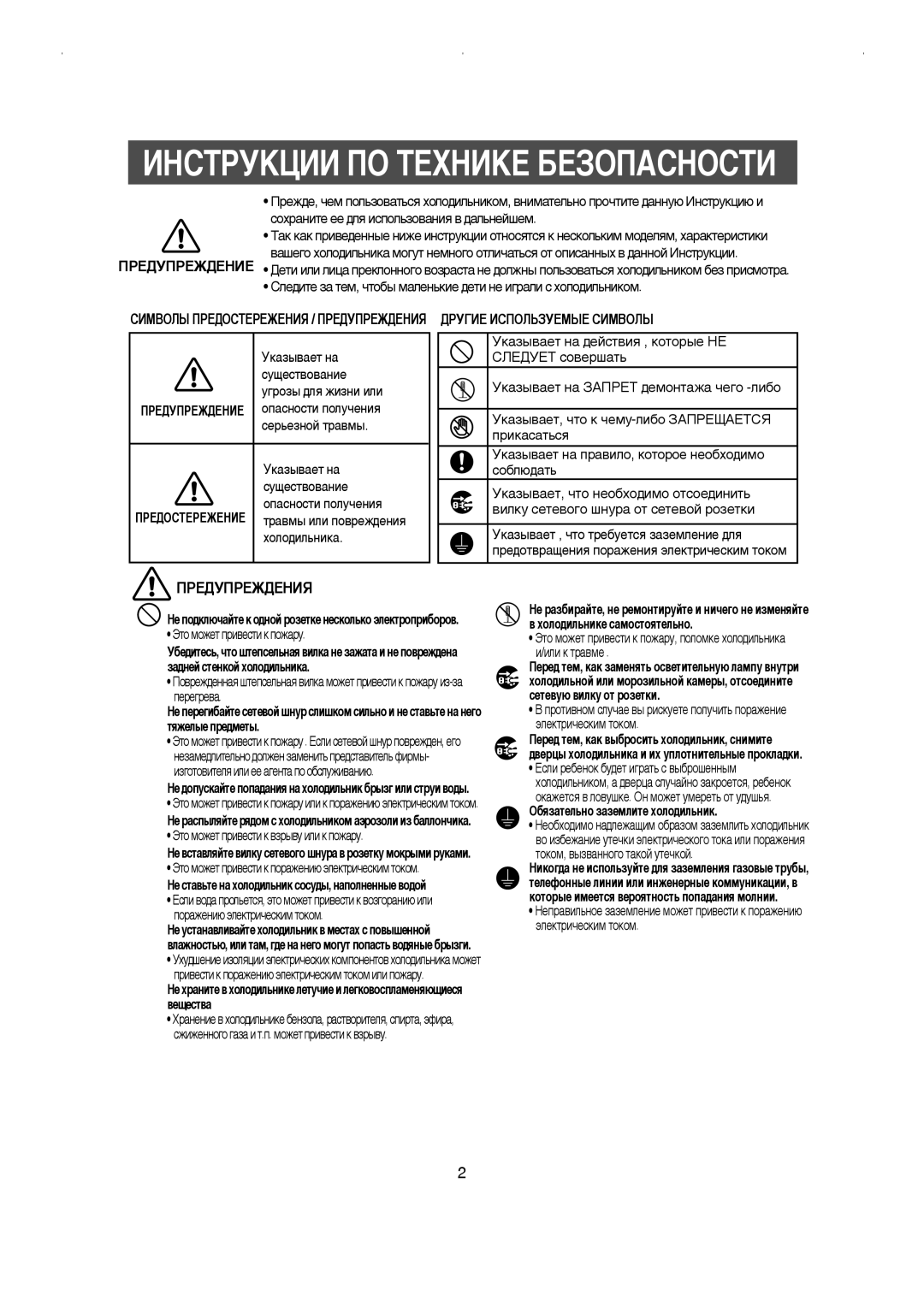 Samsung RS21KLMR1/EST, RS21FGRS1/XEK, RS21FLBG1/XEK, RS21KLAL1/XEE manual Àçëíêìäñàà èé íÖïçàäÖ ÅÖáéèÄëçéëíà, ÈêÖÑìèêÖÜÑÖçàü 