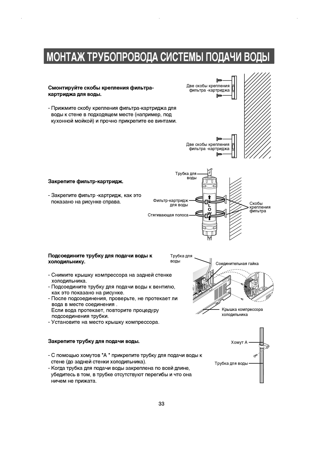 Samsung RS21FCMS1/BWT manual ËÏÓÌÚËÛÈÚÂ ÒÍÓ·˚ ÍÂÔÎÂÌËﬂ ÙËÎ¸Ú‡, ‡ÚË‰Ê‡ ‰Îﬂ ‚Ó‰˚, ‡Íâôëúâ Ùëî¸Ú-Í‡Úë‰Ê, ıÓÎÓ‰ËÎ¸ÌËÍÛ 