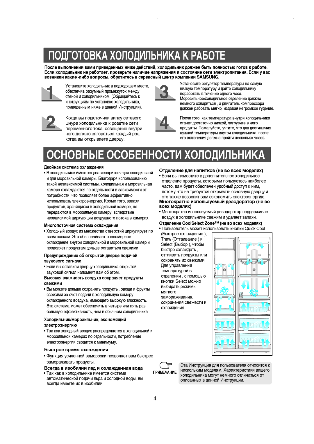 Samsung RS21FLMR1/XEK, RS21FGRS1/XEK, RS21FLBG1/XEK ÈéÑÉéíéÇäÄ ïéãéÑàãúçàäÄ ä êÄÅéíÖ, ÉëçéÇçõÖ éëéÅÖççéëíà ïéãéÑàãúçàäÄ 