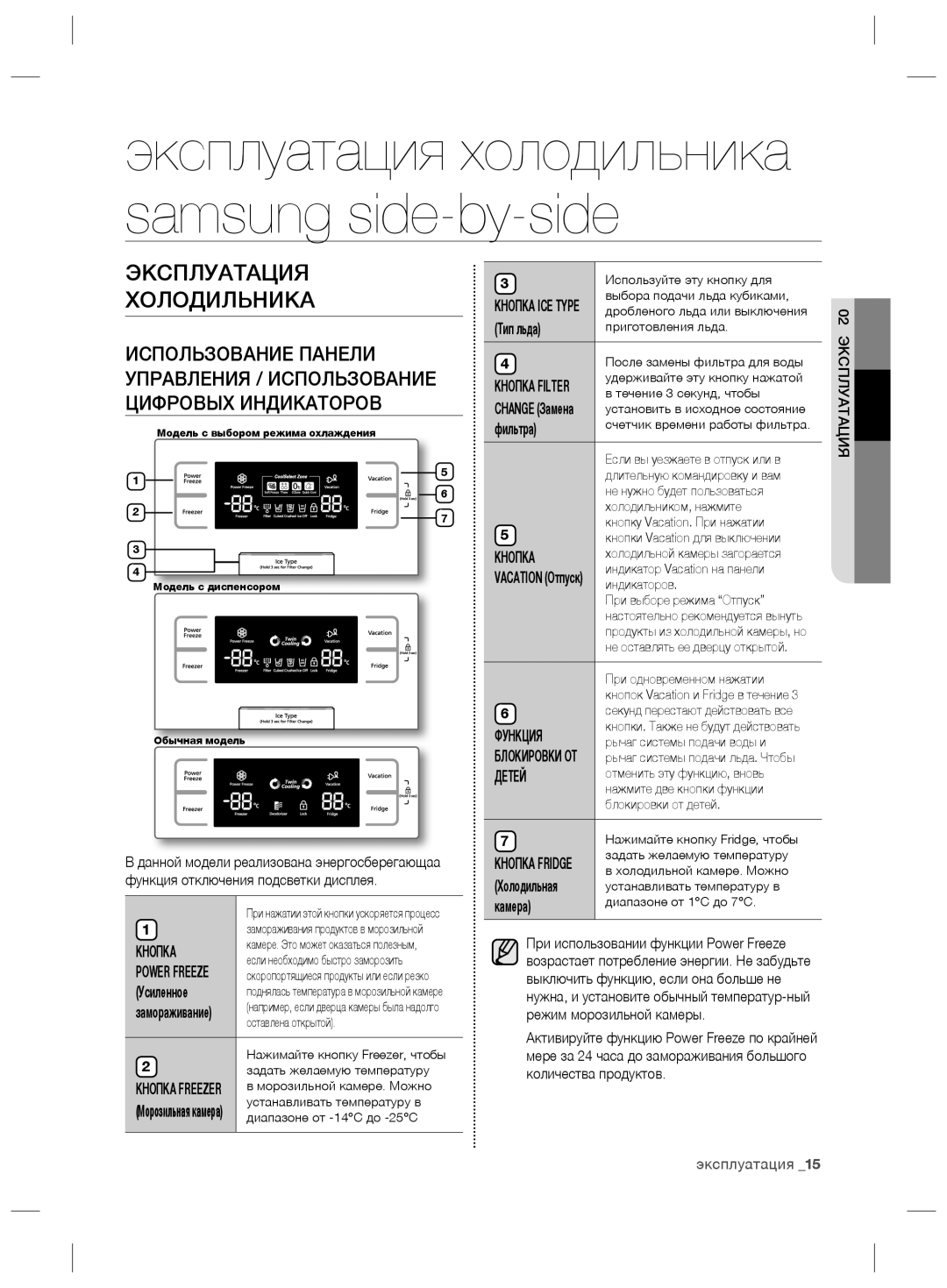 Samsung RS21HNLMR1/BWT, RS21HNLBG1/BWT, RS21HNTRS1/BWT manual Эксплуатация Холодильника, Усиленное, Тип льда, Фильтра, Камера 