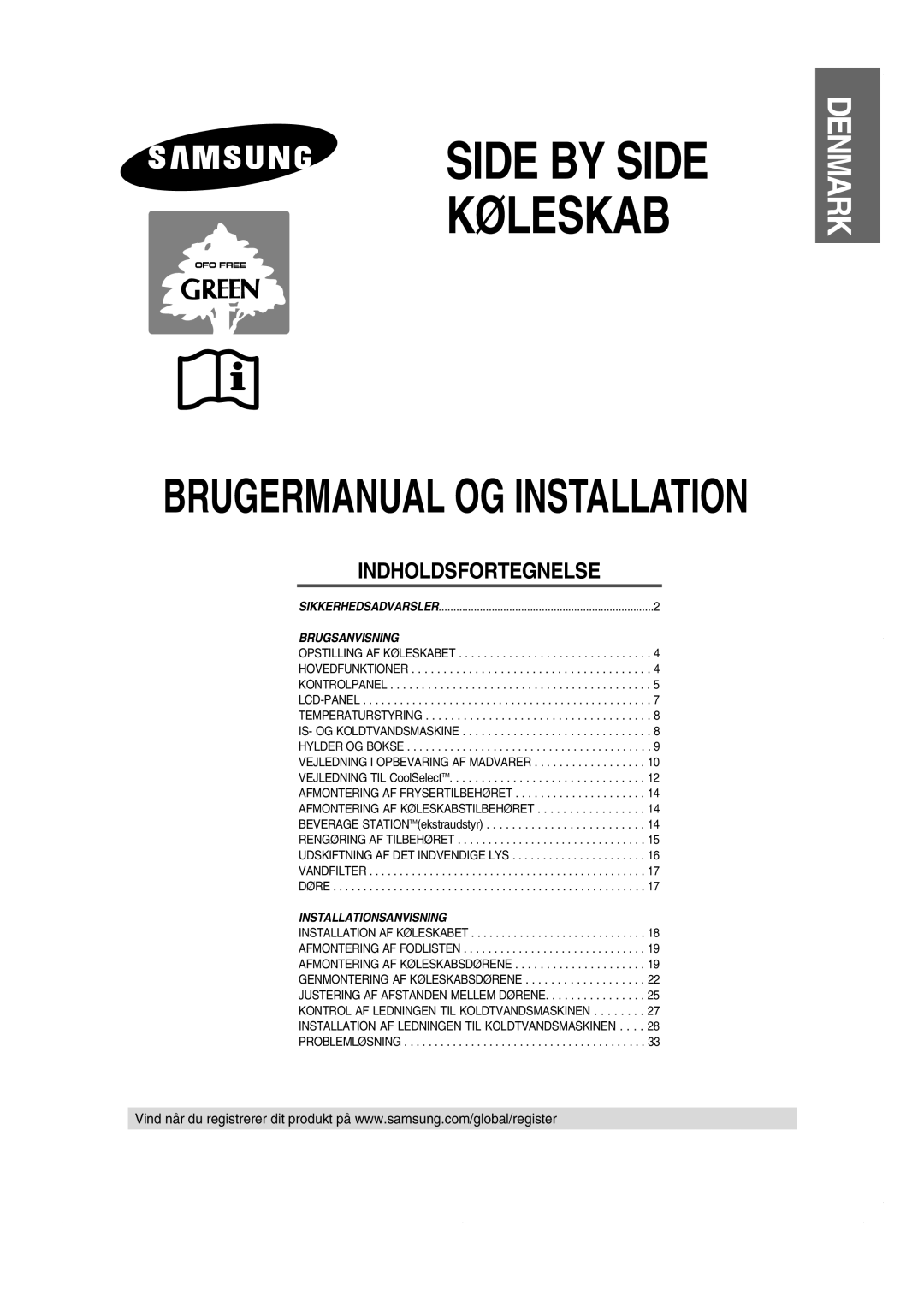 Samsung RS21DGUS1/XEE manual SIDE-BY-SIDE Kjøleskap, DA99-00494H REV0.4 