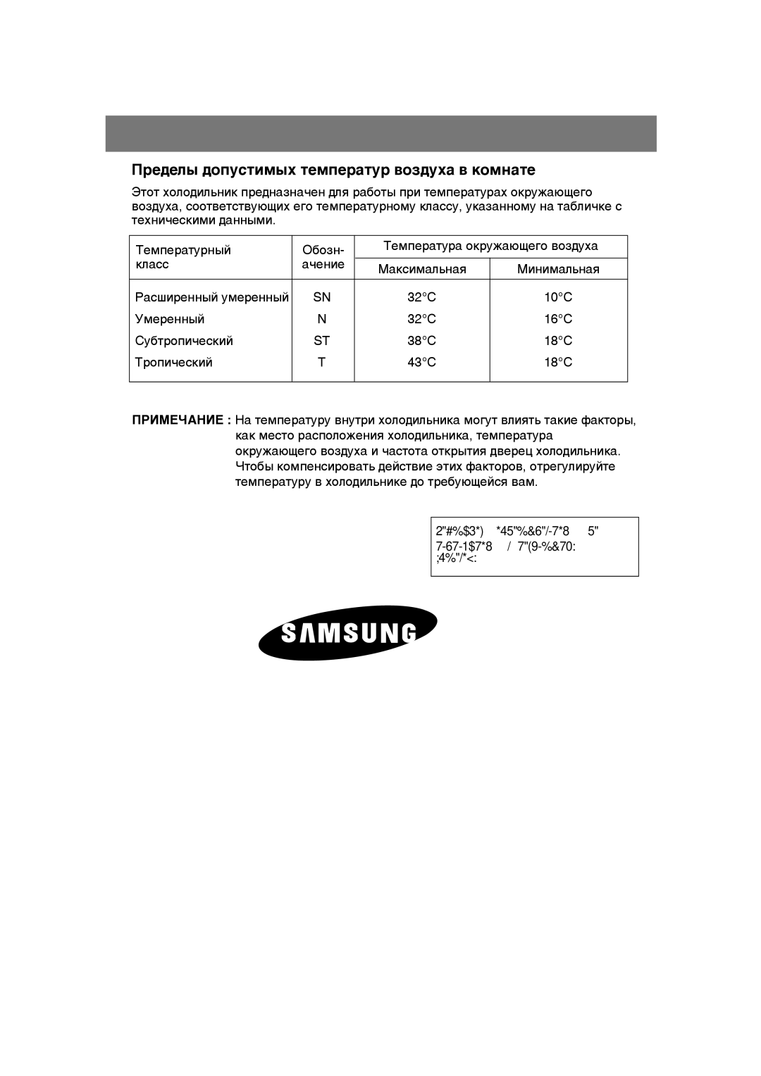 Samsung RS21KLAL1/XEE, RS21KLMR1/EST, RS21KLMR2/XEK manual Â‰ÂÎ˚ ‰ÓÔÛÒÚËÏ˚ı ÚÂÏÔÂ‡ÚÛ ‚ÓÁ‰Ûı‡ ‚ ÍÓÏÌ‡ÚÂ, Íî‡Òò ‡˜Âìëâ 