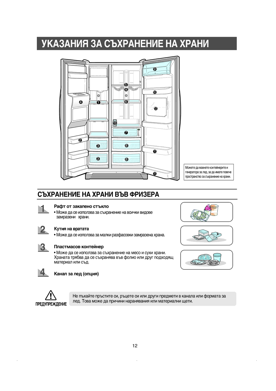 Samsung RS21KLSR1/XEE, RS21DCSW1/XEH, RS21FCSM1/BUL manual ÌäÄáÄçàü áÄ ëöïêÄçÖçàÖ çÄ ïêÄçà, ËöïêÄçÖçàÖ çÄ ïêÄçà ÇöÇ îêàáÖêÄ 