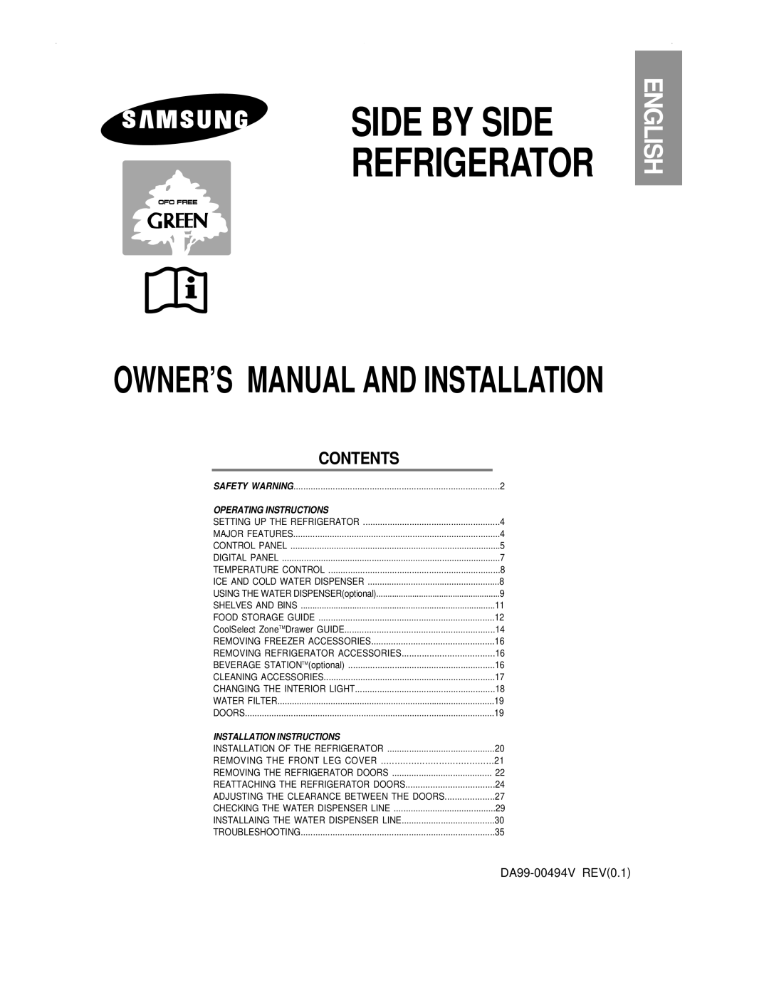 Samsung RS21KLSR1/LIB, RS21NNSM1/XET, RS21KLSR1/XEH manual Side by Side 