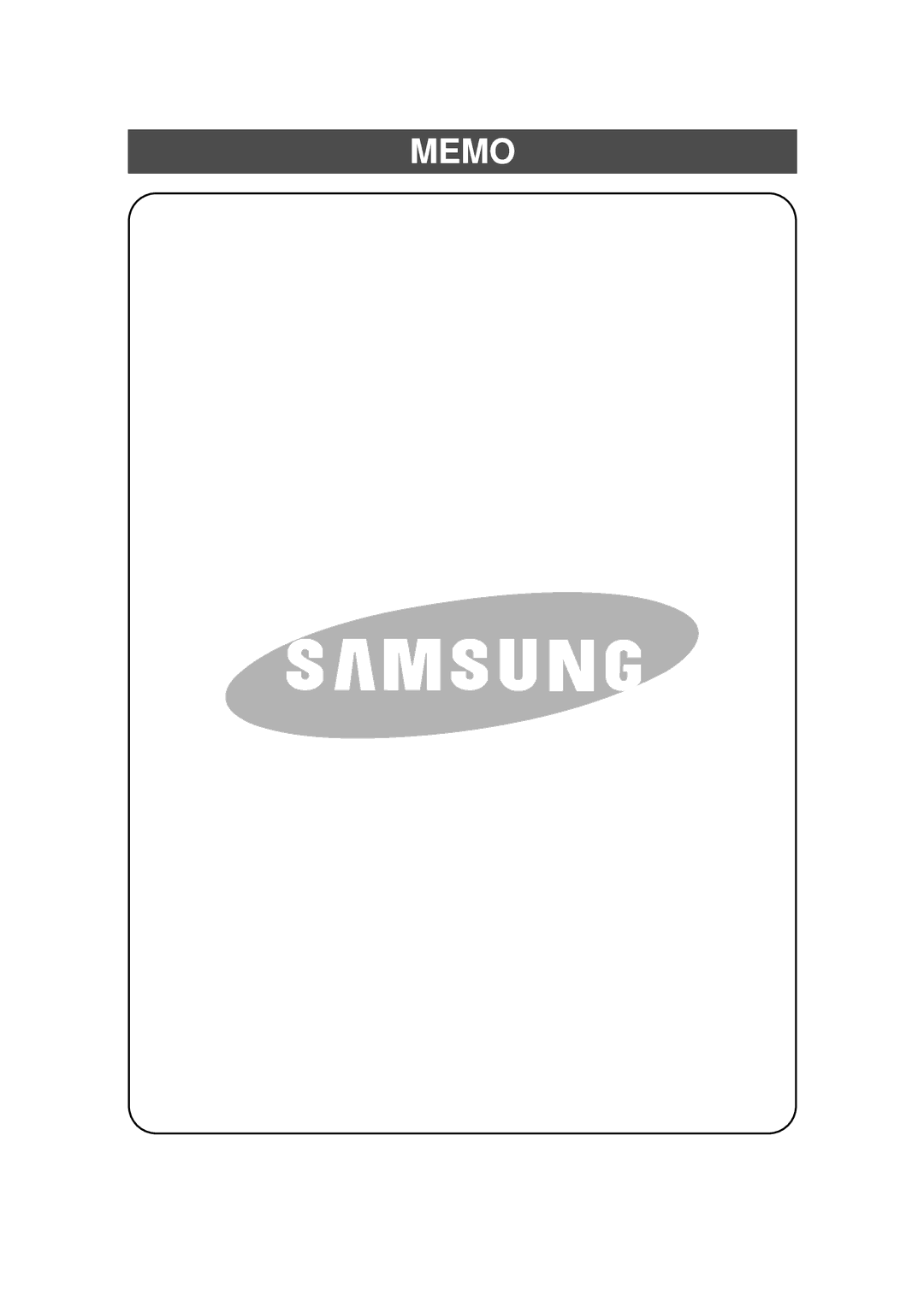 Samsung RS23FGRS1/DOR manual Memo 