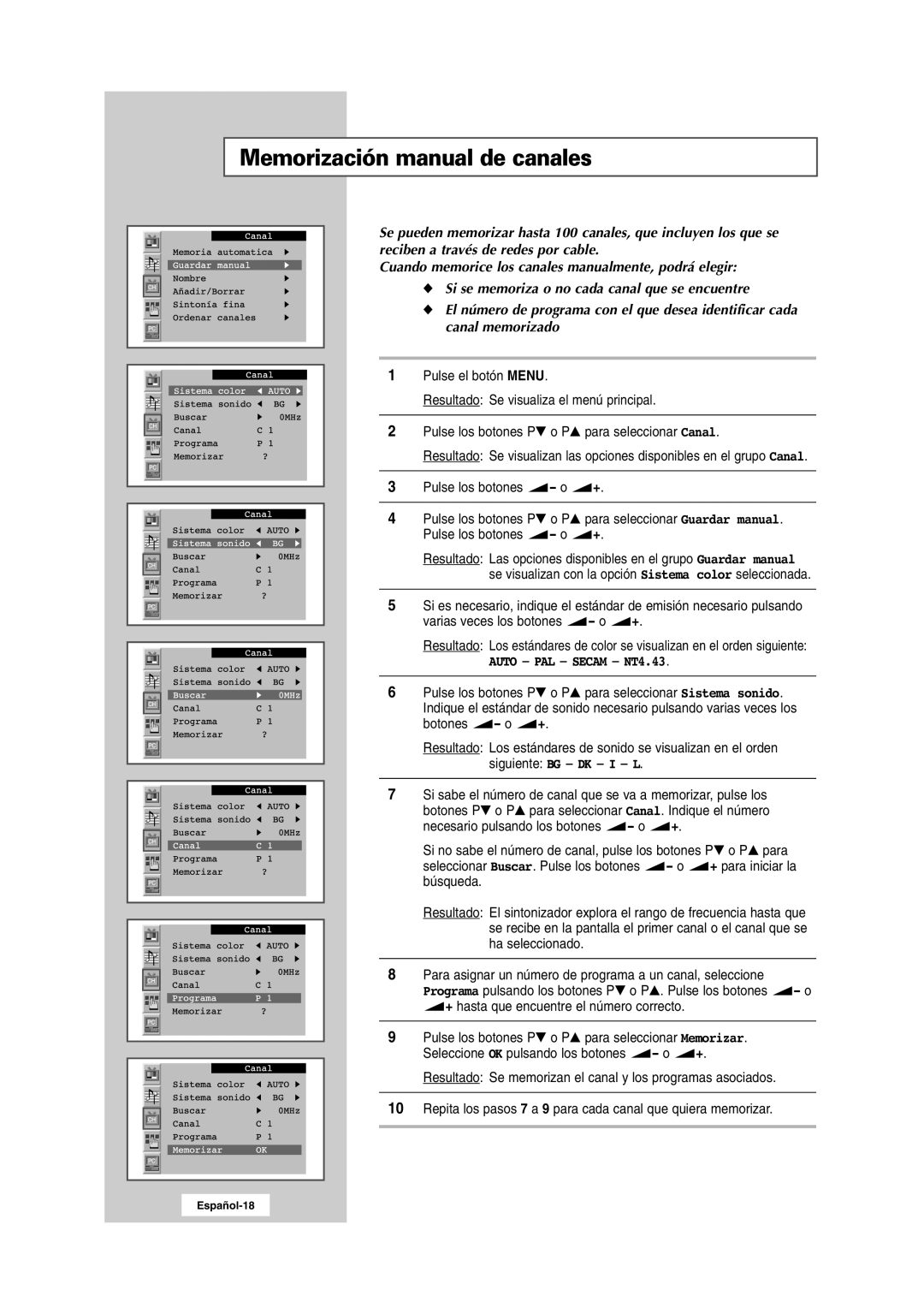 Samsung RS24ASSSW/EDC manual Auto PAL Secam NT4.43 