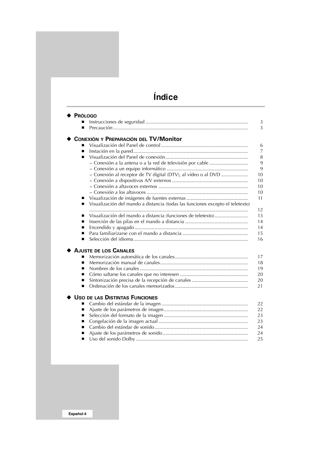 Samsung RS24ASSSW/EDC manual Índice 