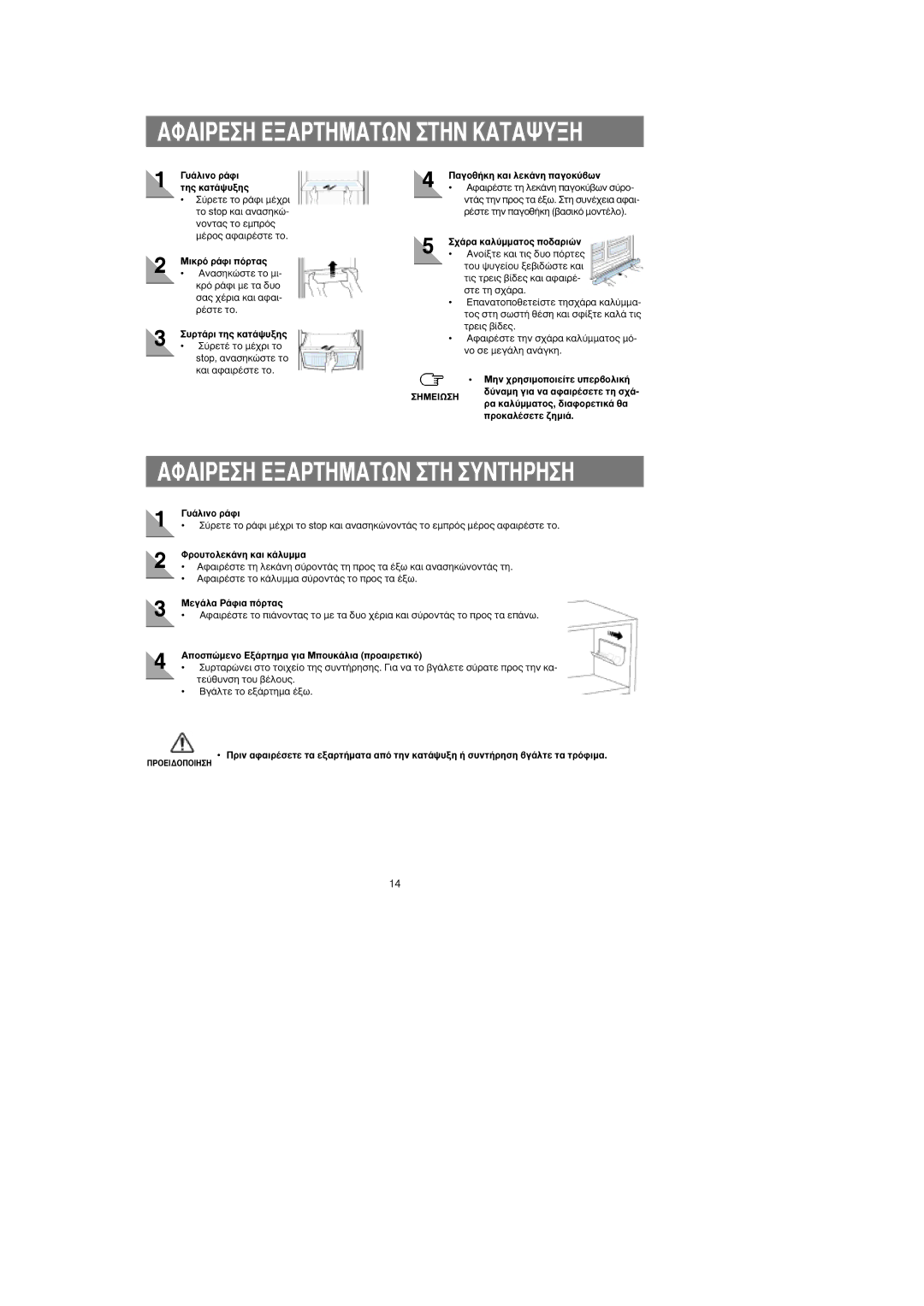 Samsung RS24KASW1/EUR, RS25FGNS1/EUR manual ∞º∞πƒ∂∏ ∂∞ƒ∆∏ª∞∆ø¡ ∆∏¡ ∞∆∞æÀ∏, ∞º∞πƒ∂∏ ∂∞ƒ∆∏ª∞∆ø¡ ∆∏ À¡∆∏ƒ∏∏, ˘¿Ïèóô Ú¿Êè 