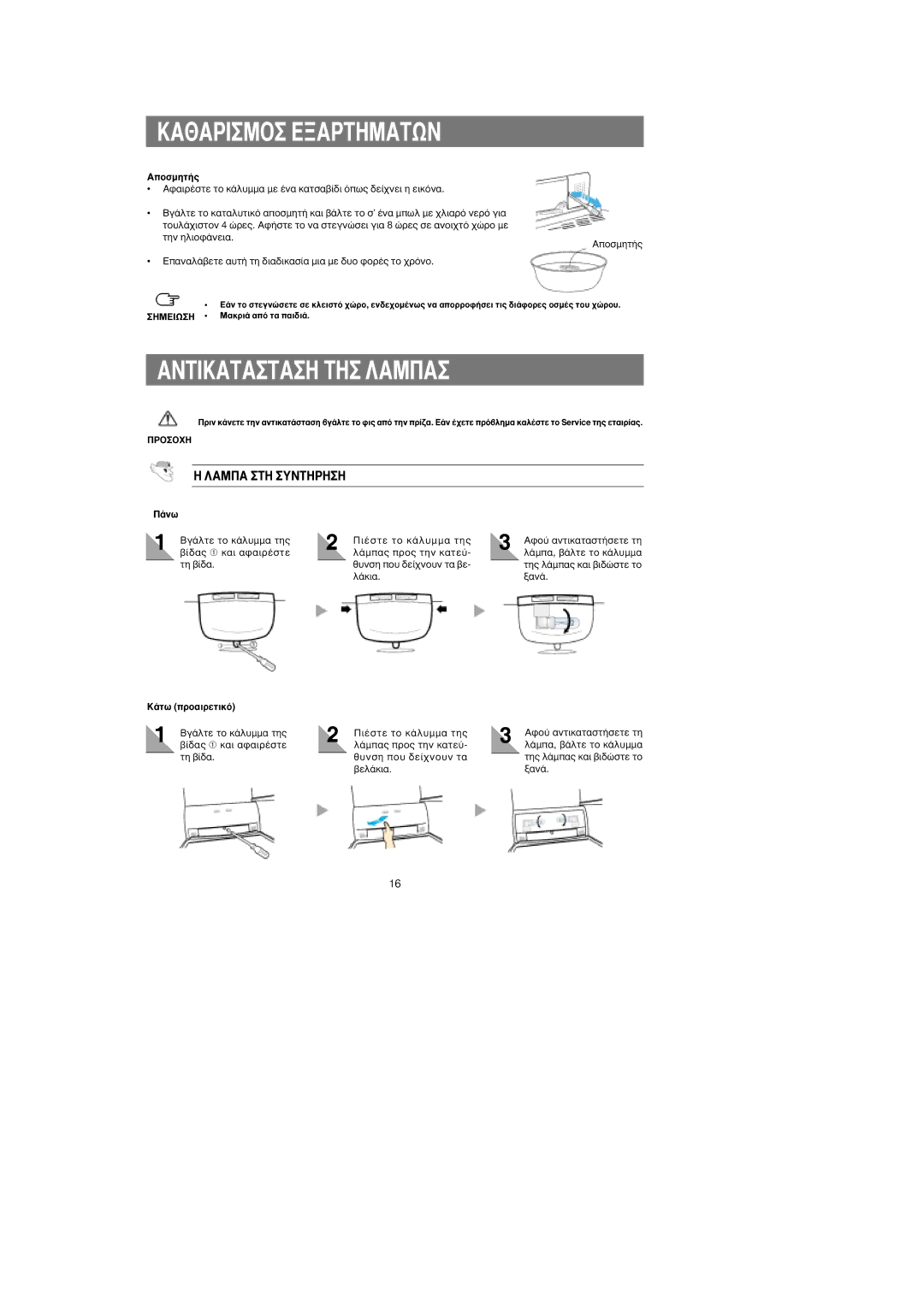 Samsung RS24KASW1/EUR, RS25FGNS1/EUR manual ∞£∞ƒπª√ ∂∞ƒ∆∏ª∞∆ø¡, ∞¡∆π∞∆∞∆∞∏ ∆∏ §∞ª¶∞, ∏ §∞ª¶∞ ∆∏ À¡∆∏ƒ∏∏, ∞Ôûìëù‹˜ 