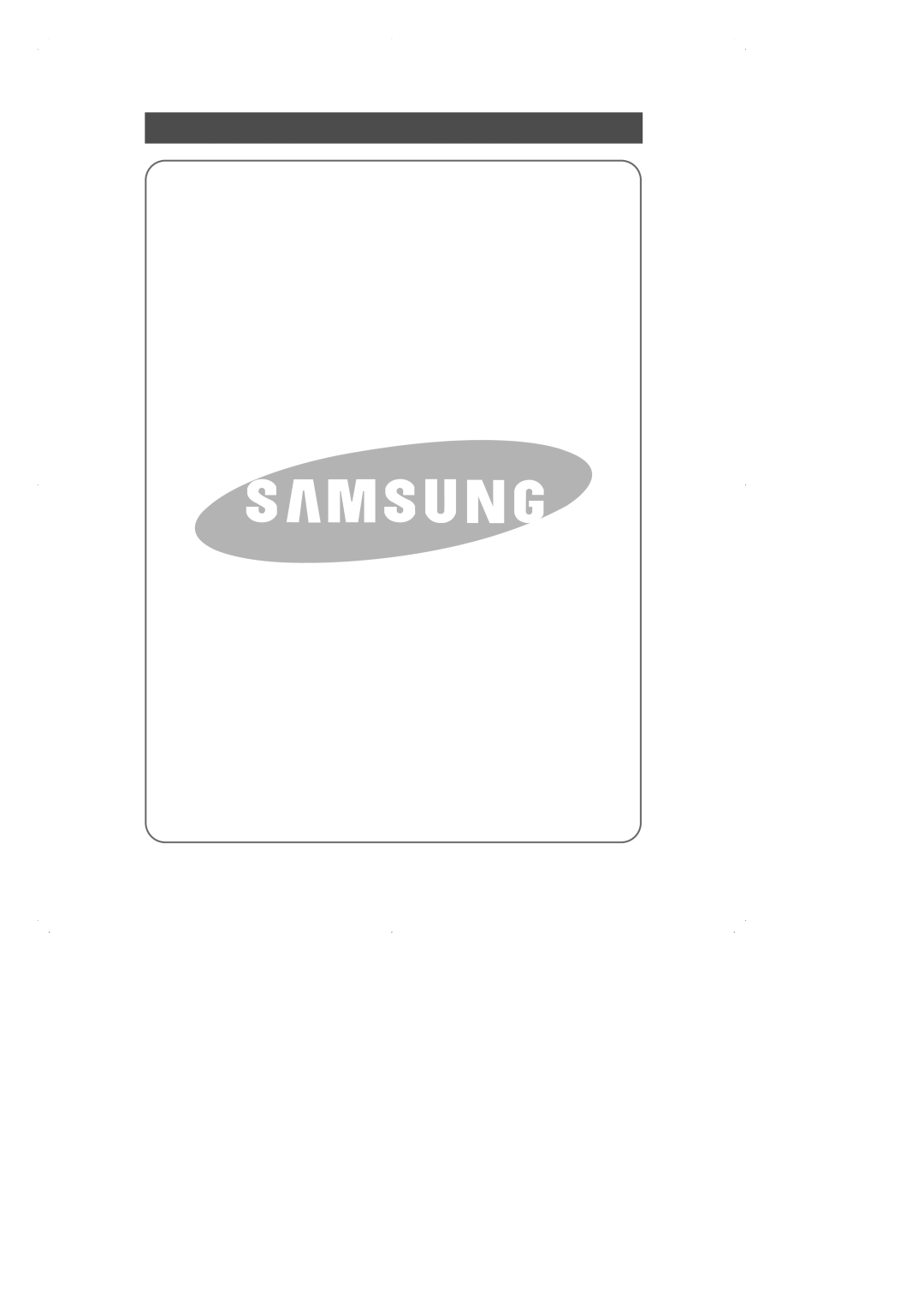 Samsung RS2531 installation instructions 