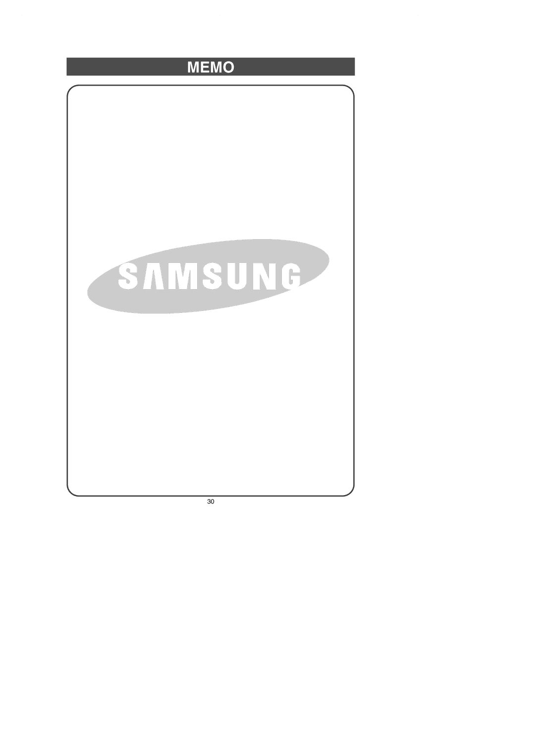 Samsung RS257BAWW owner manual Memo 